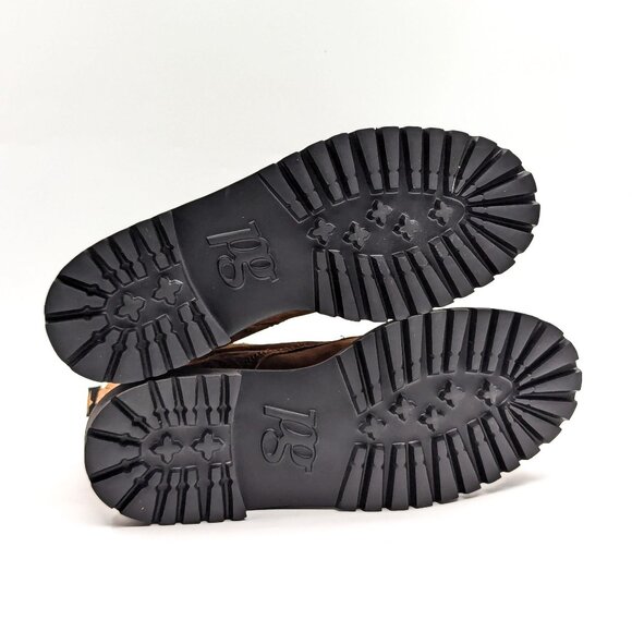 Paul Green Women Brown Leather Lace-up Festival Combat Boots size 7.5US AUS 5 - Picture 5 of 10